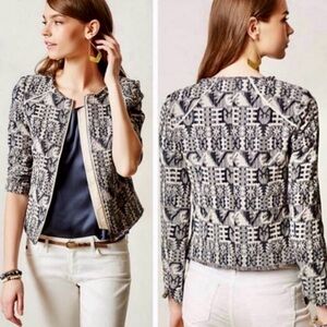 Anthropologie Hei Hei Faifo Jacquard Jacket Women’s Size 14 Woven Southwestern